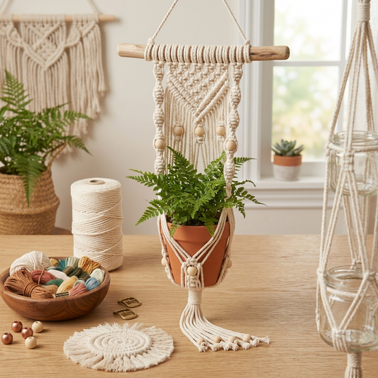 Macramé moderno para decoración y venta