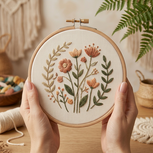 Bordado para decoración y regalo